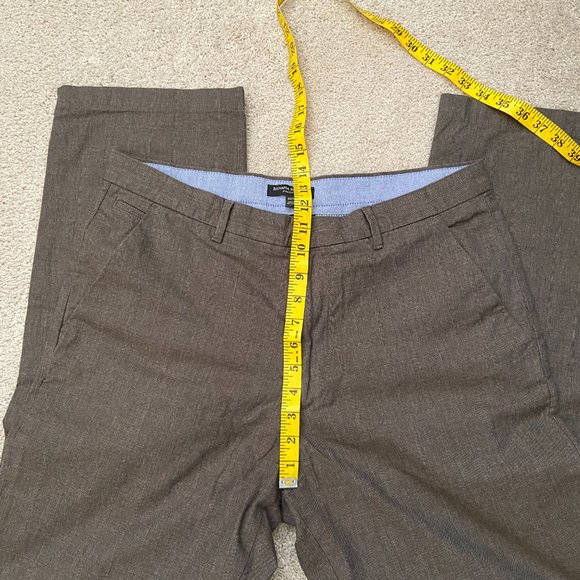 EUC Mens Banana Republic 34x34 100% cotton straight fit brown pants - Picture 6 of 7